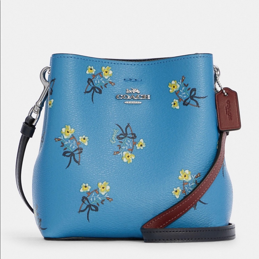 Coach Mini Town Bucket with Floral Bow Print